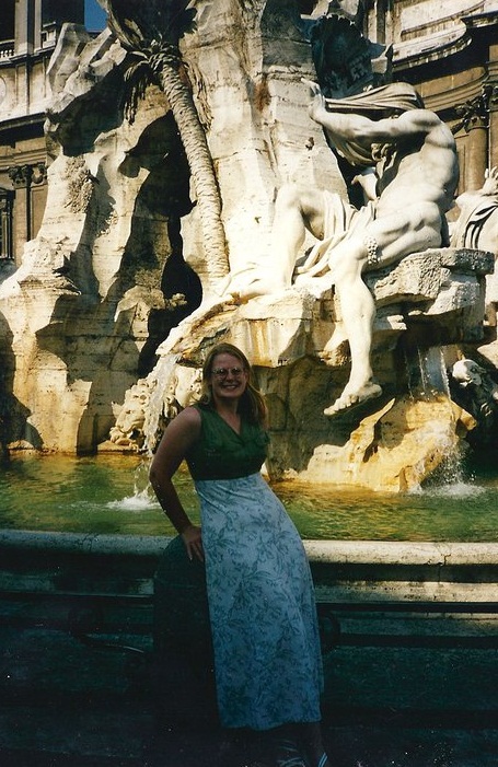 Me at the Fountain of the Four Rivers, Rome